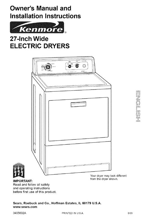 clothes dryer gas or electric pdf manual